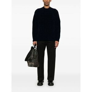JUNYA WATANABE Textured Knit Crewneck Sweater Men BLUE Sweaters & Cardigans